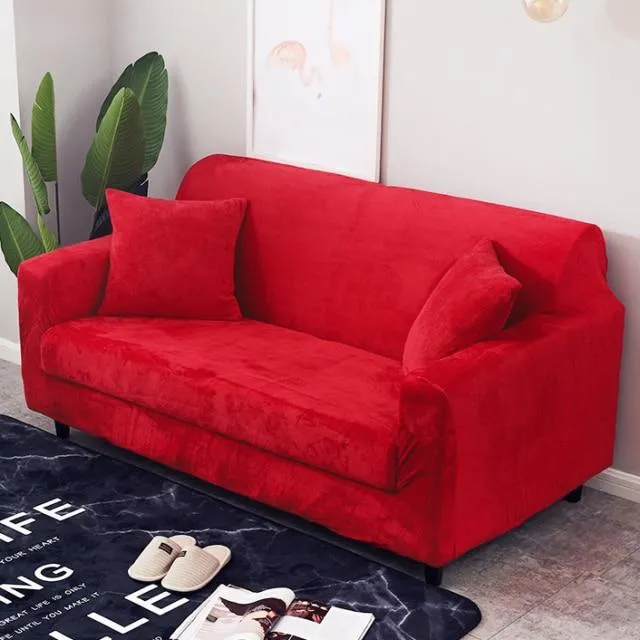 Housse de Canapé Rouge Velours