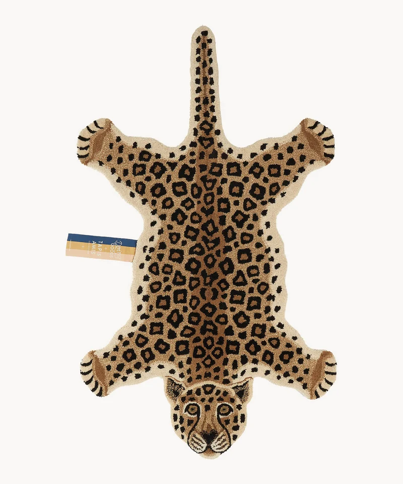 Leopard tæppe i uld – Doing Goods