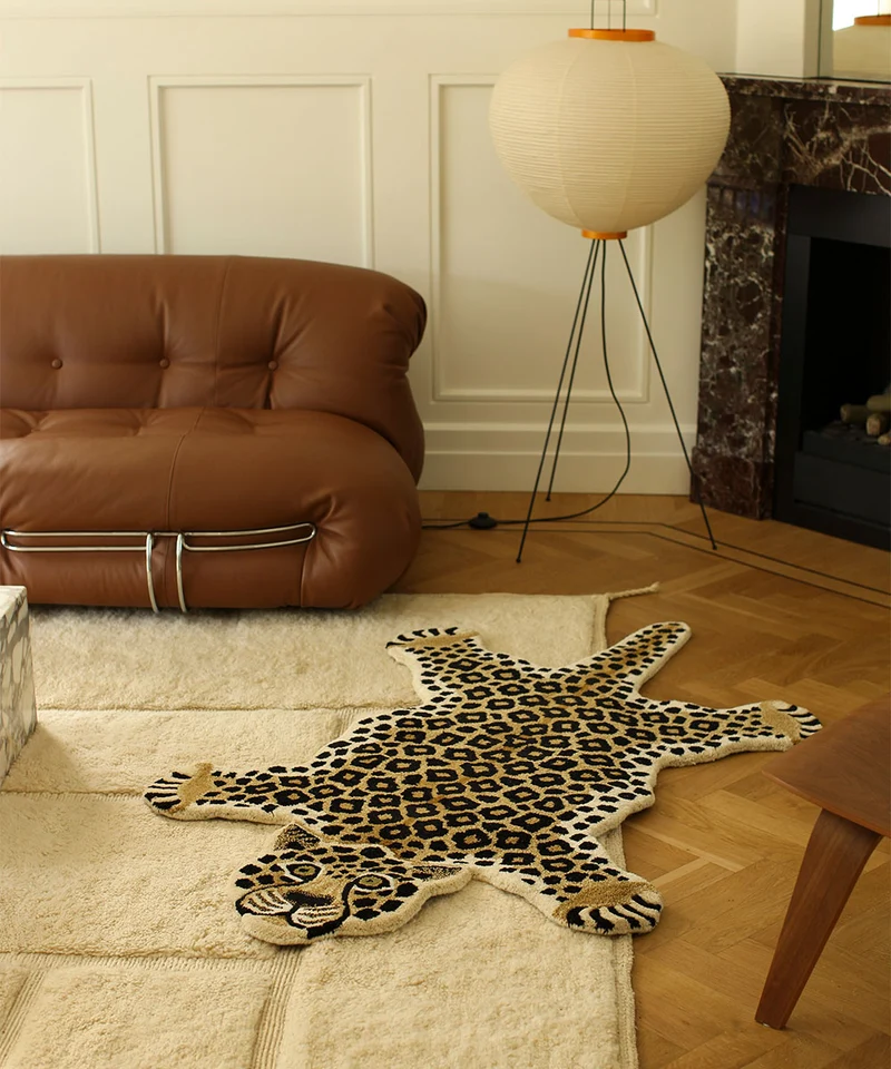 Leopard tæppe i uld – Doing Goods