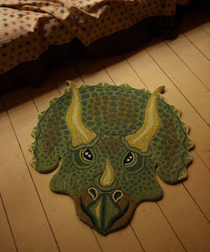 Triceratops tæppe i uld – Doing Goods