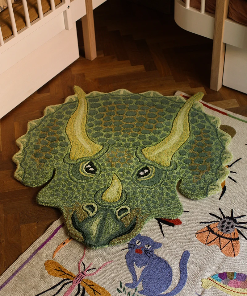 Triceratops tæppe i uld – Doing Goods