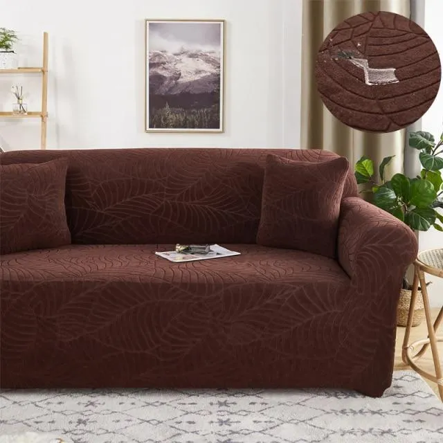 Housse de Canapé à Motifs Floraux Jacquard