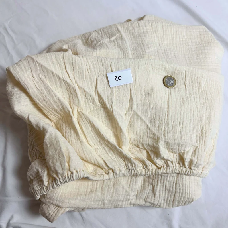 Drap housse bébé gaze de coton ECRU - Imparfaits