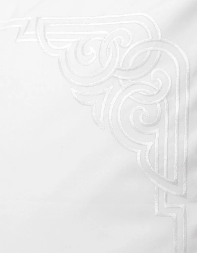 Taie d'oreiller rectangulaire ART DECO / BLANC