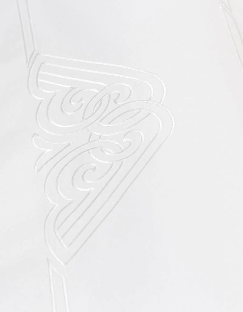 Drap plat ART DECO / BLANC