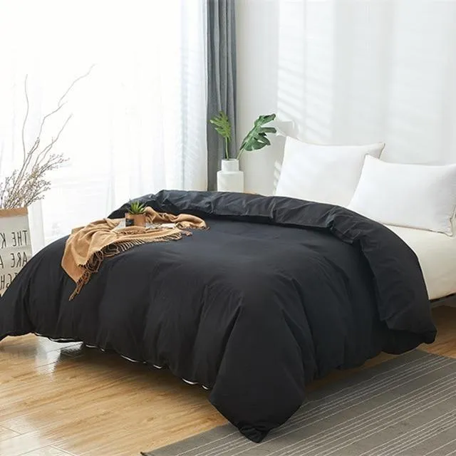 Housse de Couette 220x240 Noir