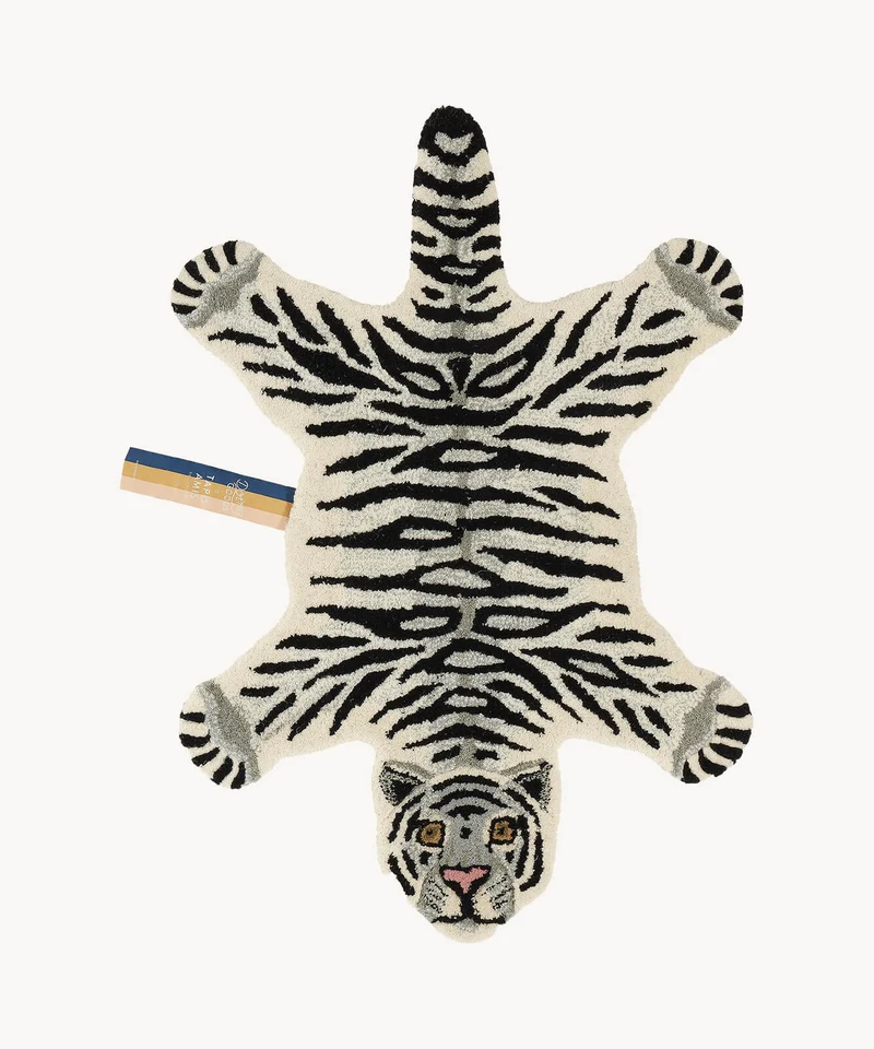 Sneklædt tiger tæppe i uld – Doing Goods