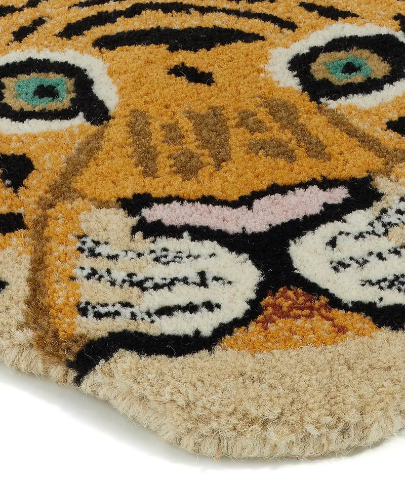 Tigerhoved tæppe i uld – Doing Goods