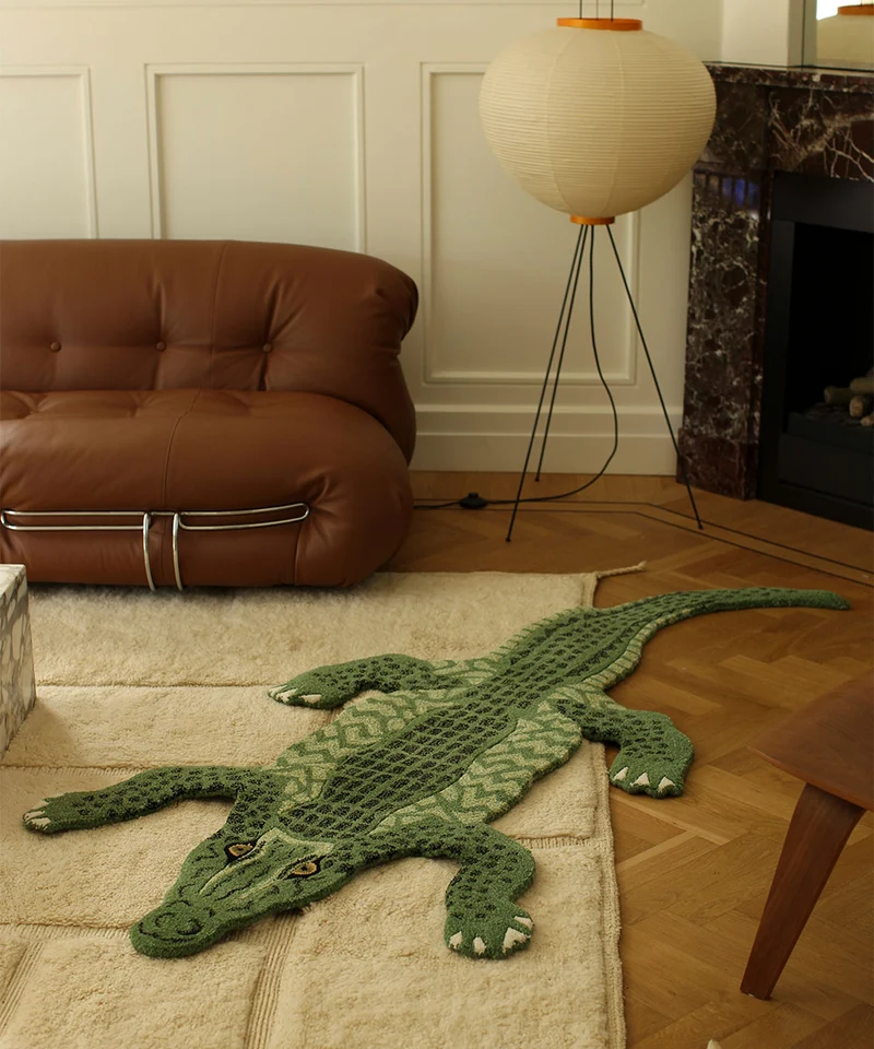 Krokodille tæppe i uld – Doing Goods