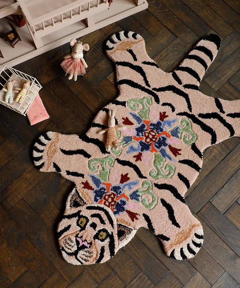 Majestætisk tiger tæppe i uld – Doing Goods