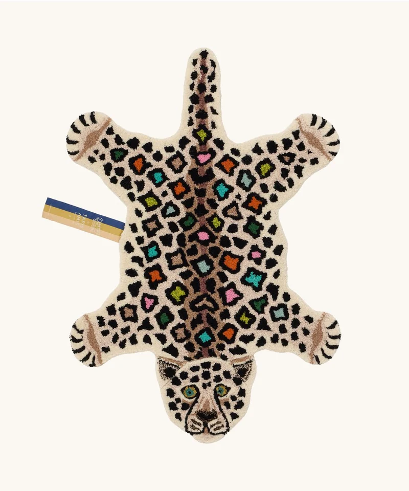 Disko leopard tæppe i uld – Doing Goods
