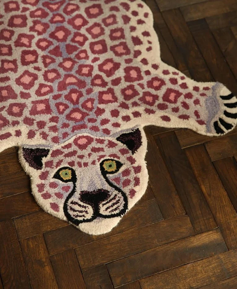 Lilly leopard tæppe i uld – Doing Goods