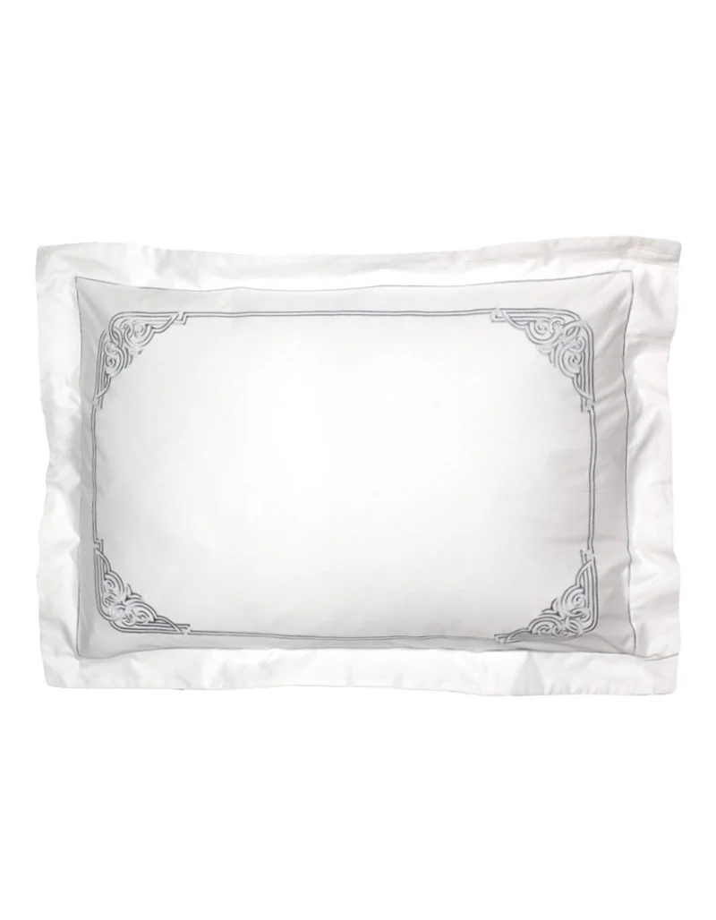 Taie d'oreiller rectangulaire ART DECO / ARGENT