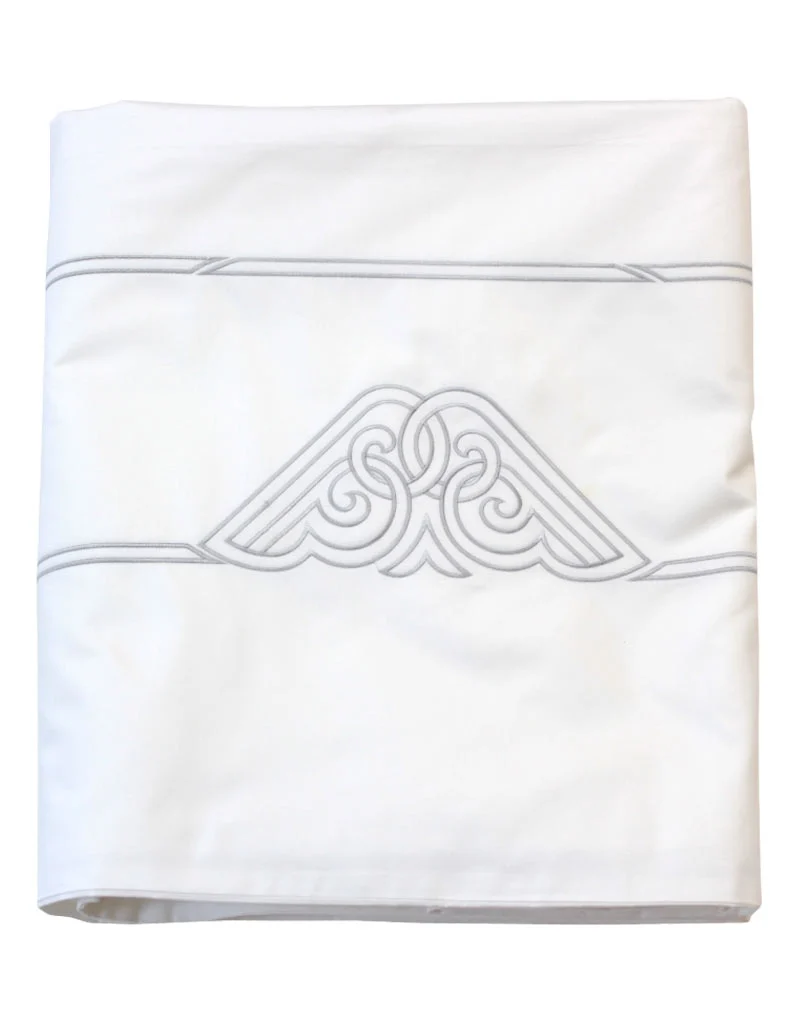 Drap plat ART DECO / ARGENT