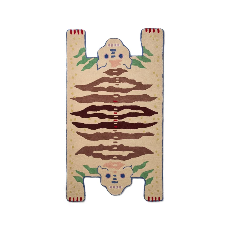 Soulmates tæppe i uld, beige – Bongusta