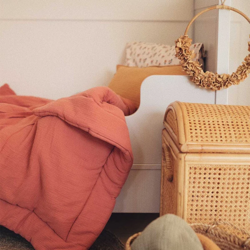 Première couette double gaze de coton MARSALA