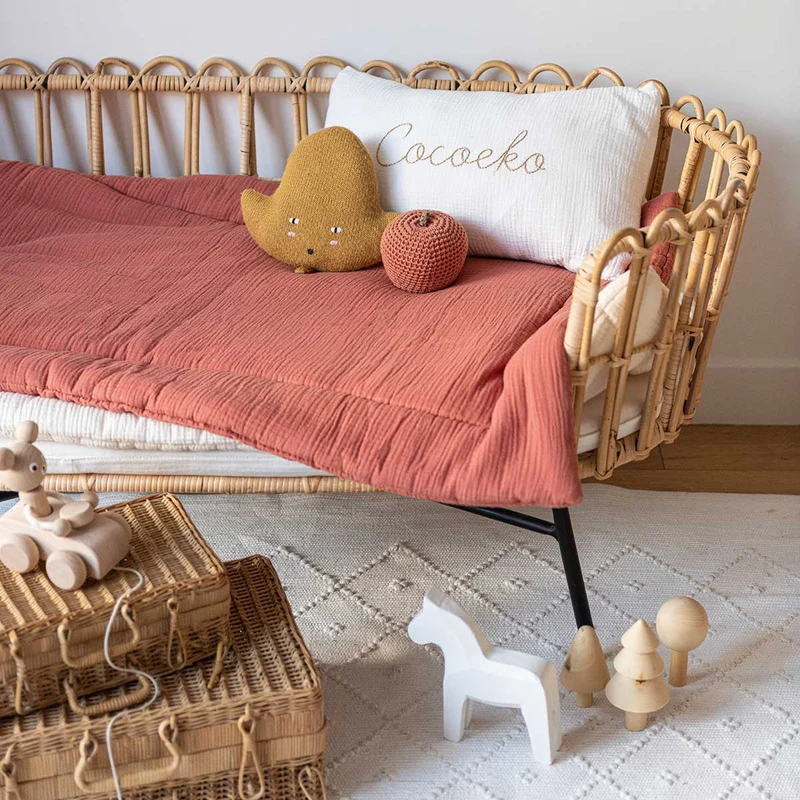 Première couette double gaze de coton MARSALA