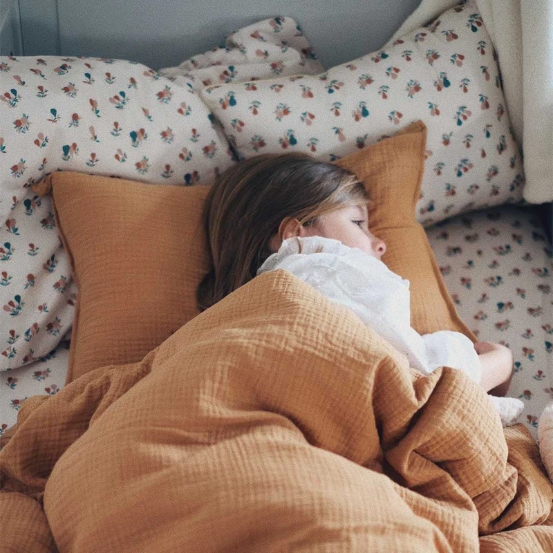 Drap housse bébé en coton bio POIRES