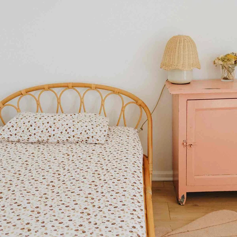Drap housse bébé coton LÉOPARD