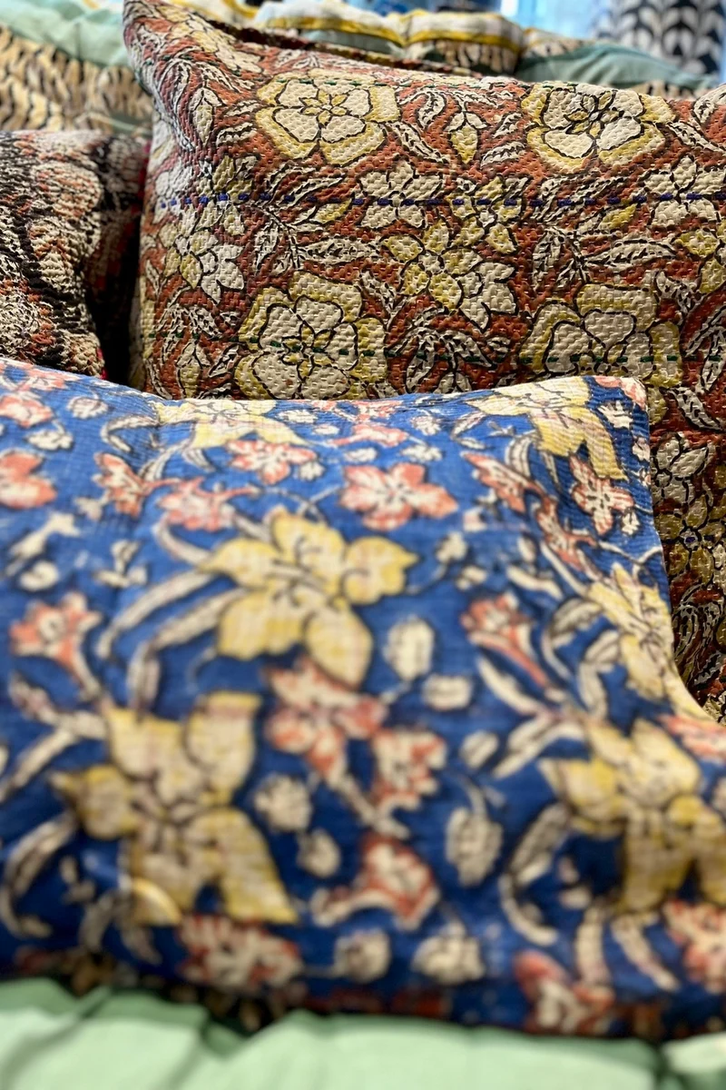Housse de Coussin en Kantha Satkhira