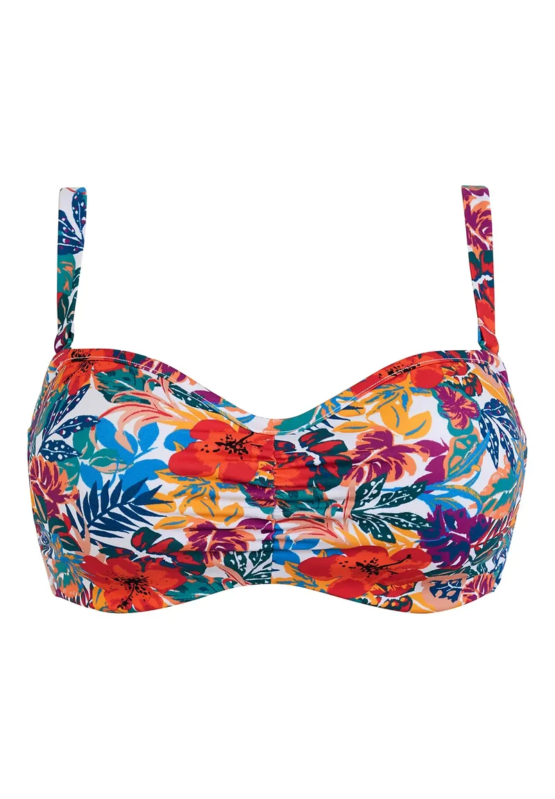 Haut de maillot de bain bandeau Curaçao Imprimé Tropical Multicolore