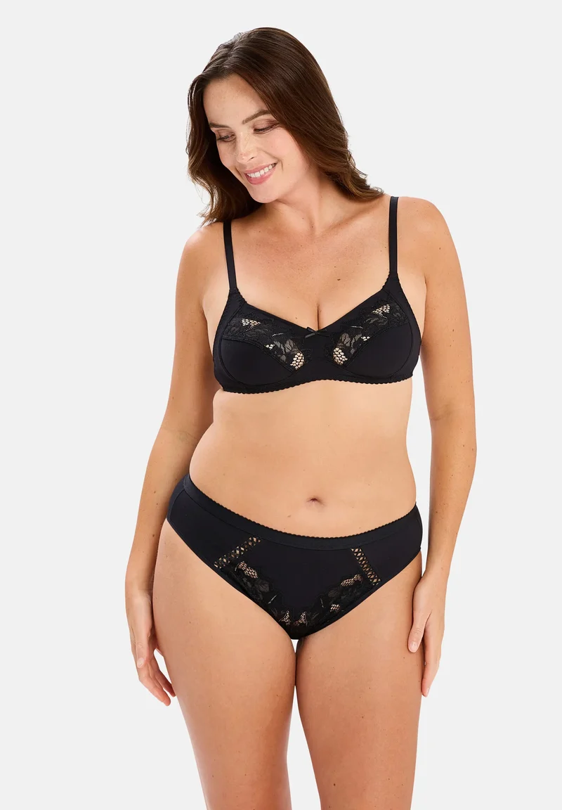 Soutien-gorge emboîtant Coton Plus sans armatures Coton d'Arum Noir