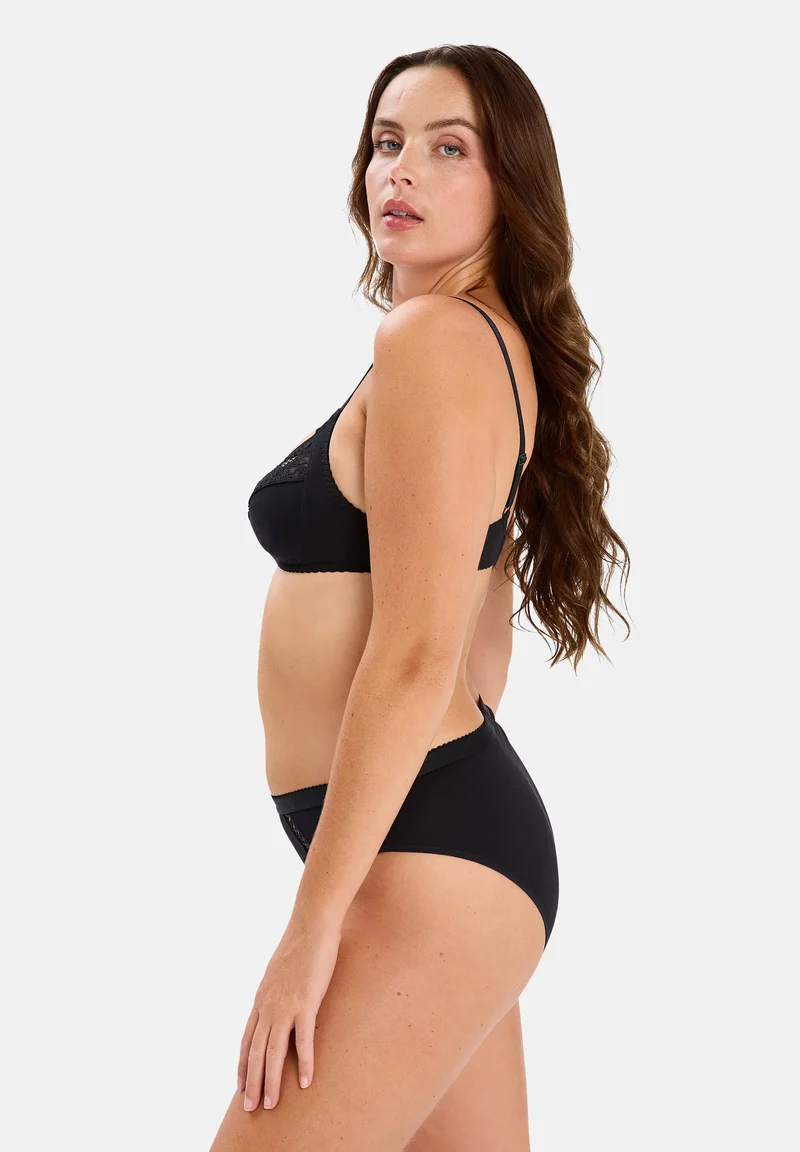 Soutien-gorge emboîtant Coton Plus sans armatures Coton d'Arum Noir