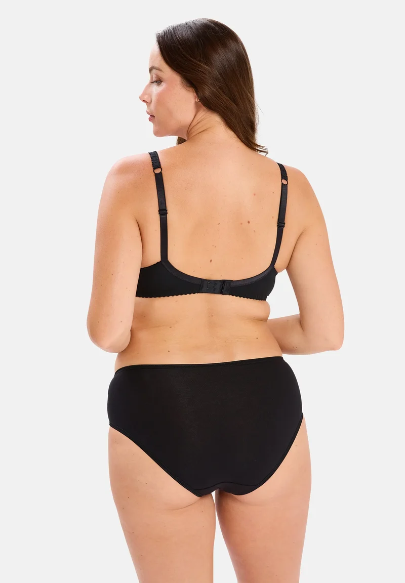 Lot de 3 slips Simplement Coton Noir