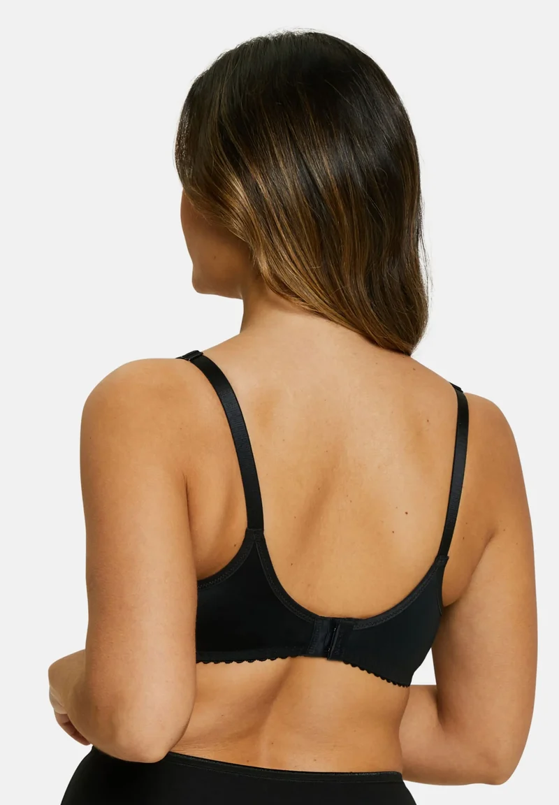 Soutien-gorge d'allaitement sans armatures New Caresse Noir/Ivoire
