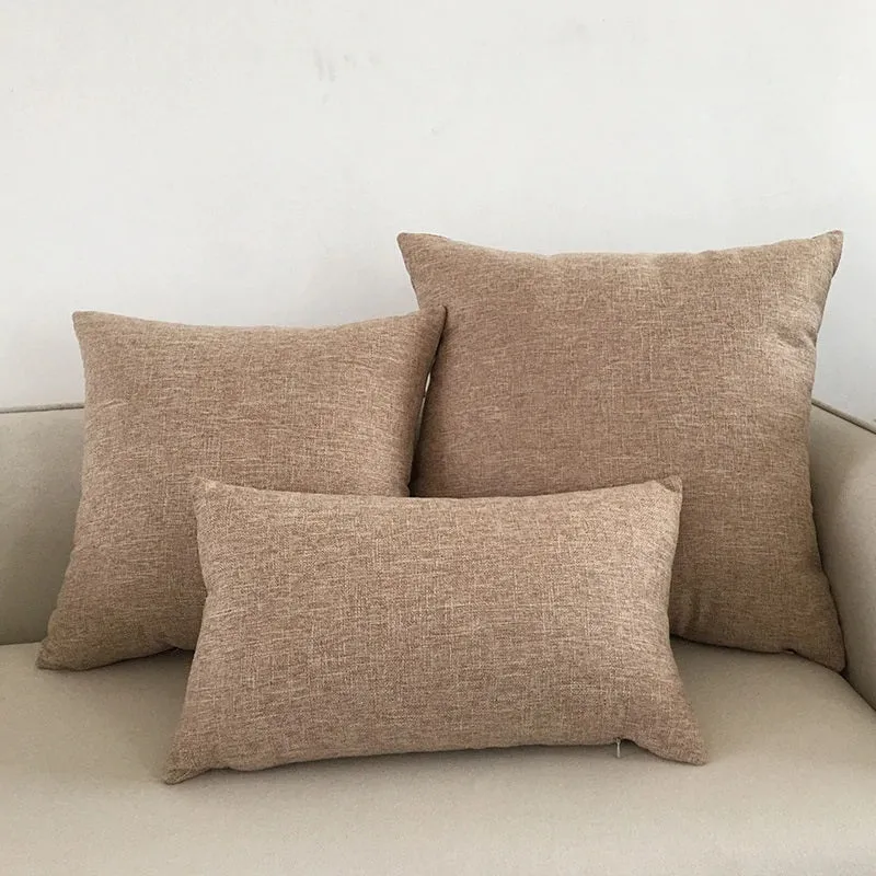 Housse de Coussin 60x60 Marron Clair