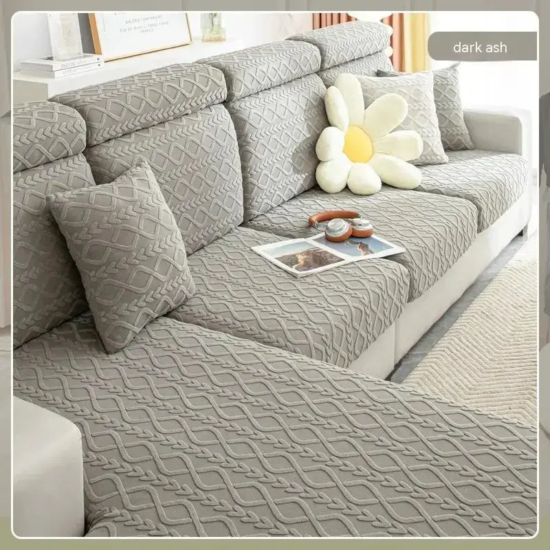 Housse Assise Canapé Élastique JACQUAARD
