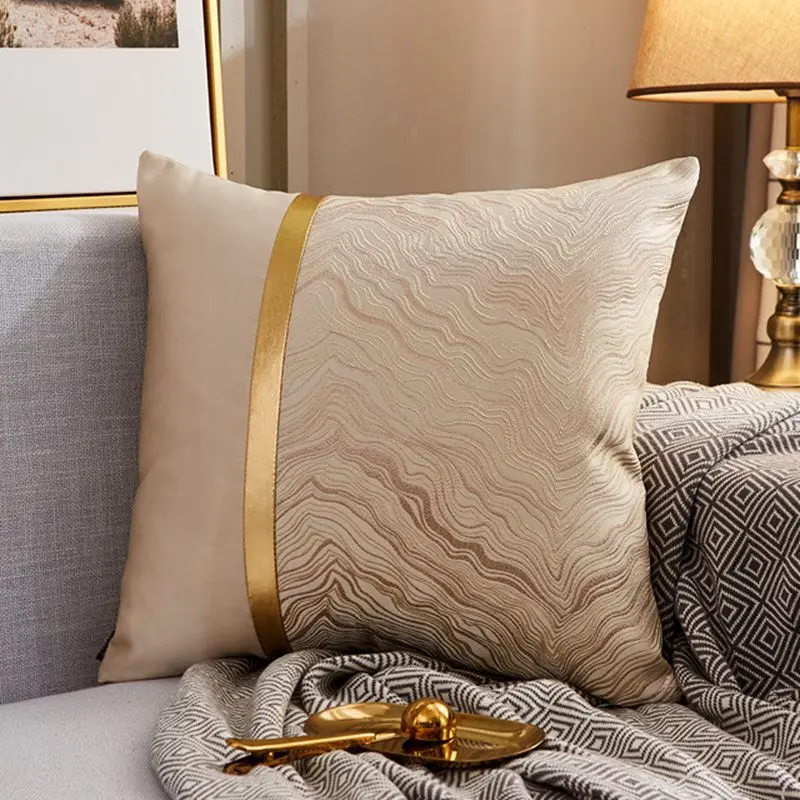 Housse de Coussin Moderne Satin LUXORA