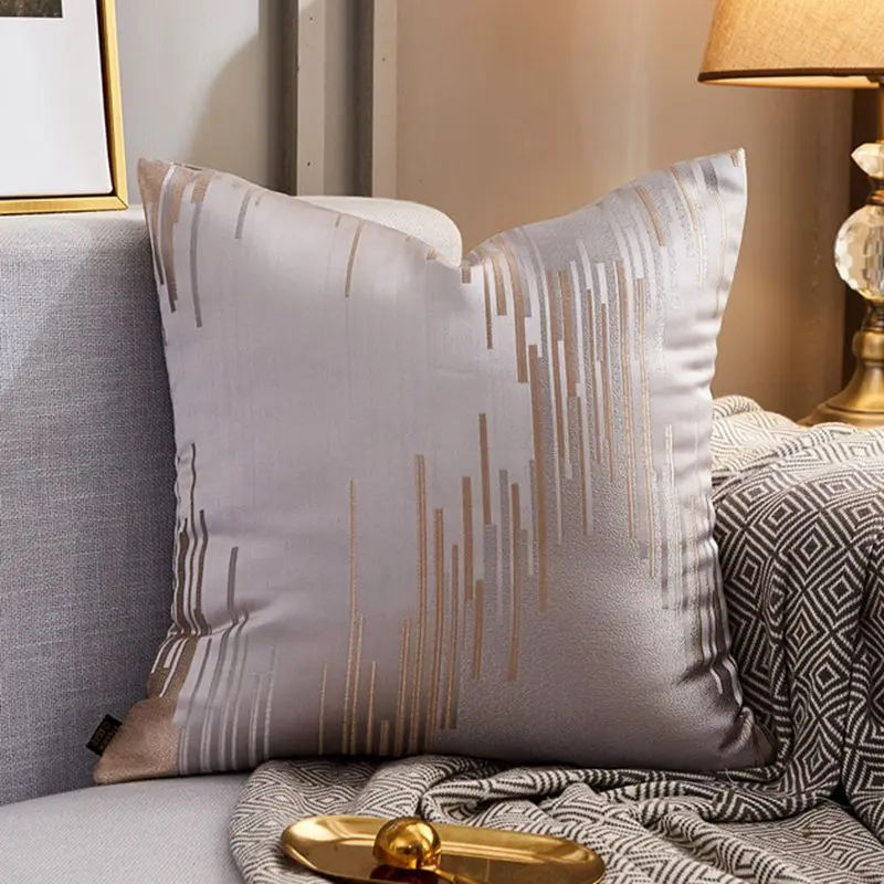 Housse de Coussin Moderne Satin LUXORA