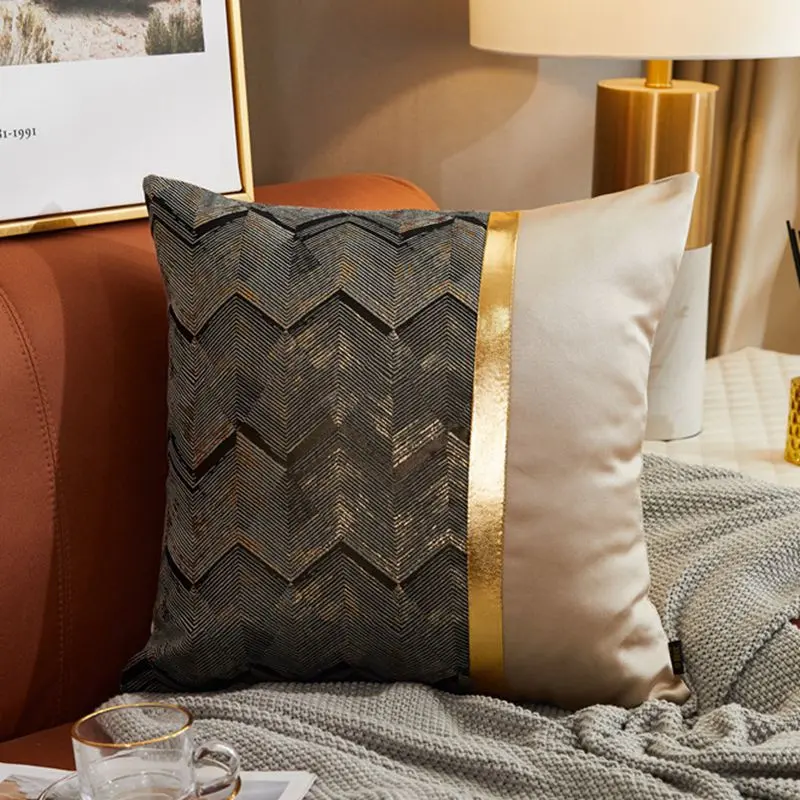 Housse de Coussin Moderne Satin LUXORA