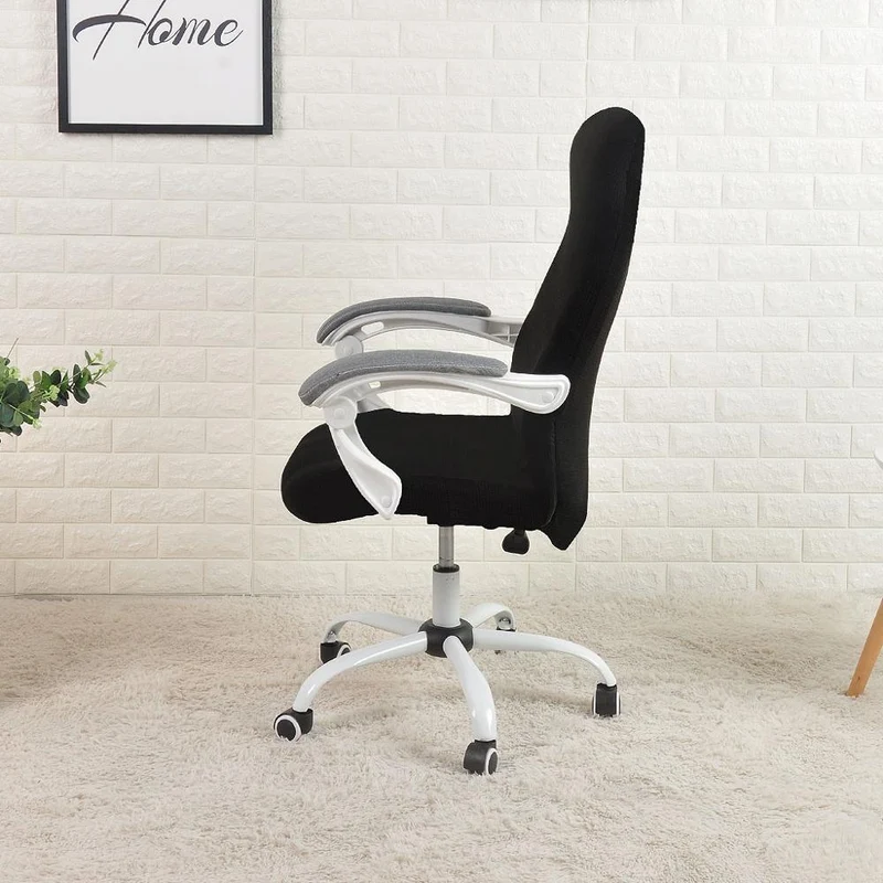 Housse de Chaise de Bureau Jacquard Noir