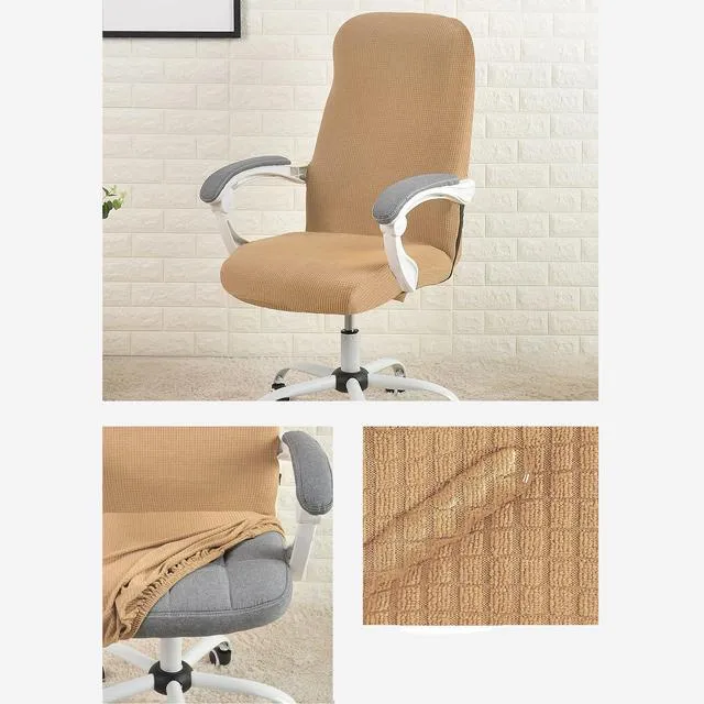 Housse de Chaise de Bureau Jacquard Camel