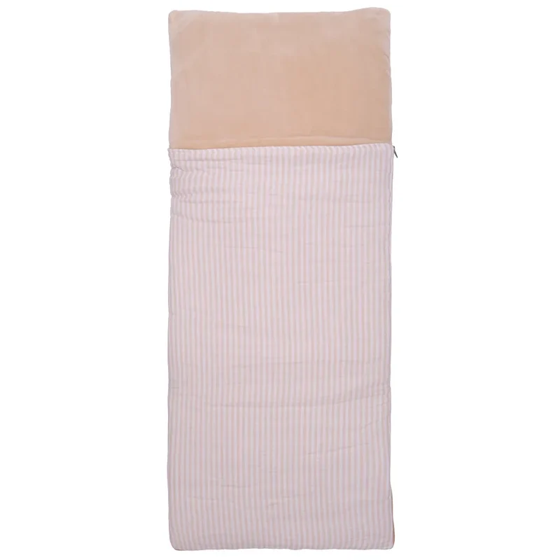 Sac de couchage enfant pliable & nomade rayé galet