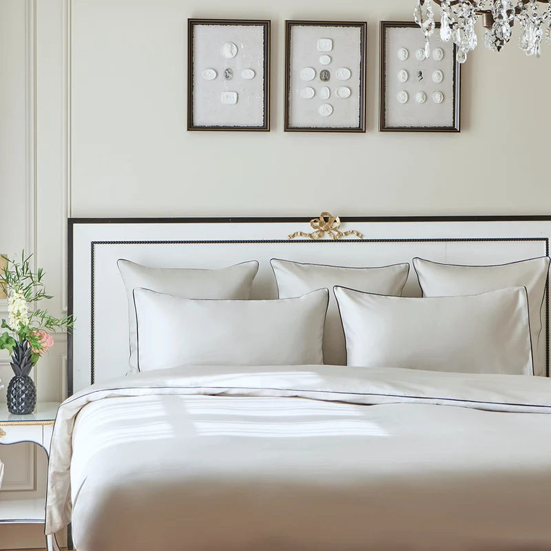 HOUSSE DE COUETTE TOKYO SATIN COTON GRIS 300TC