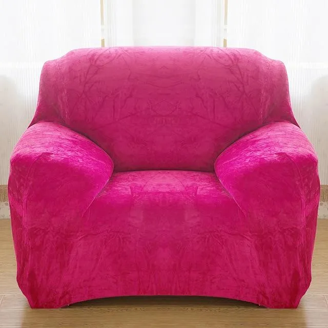 Housse Pour Fauteuil Club Velours Rose