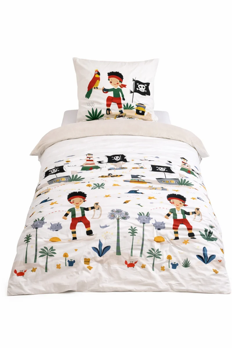 Parure de lit Réversible motifs Pirate 140x200cm