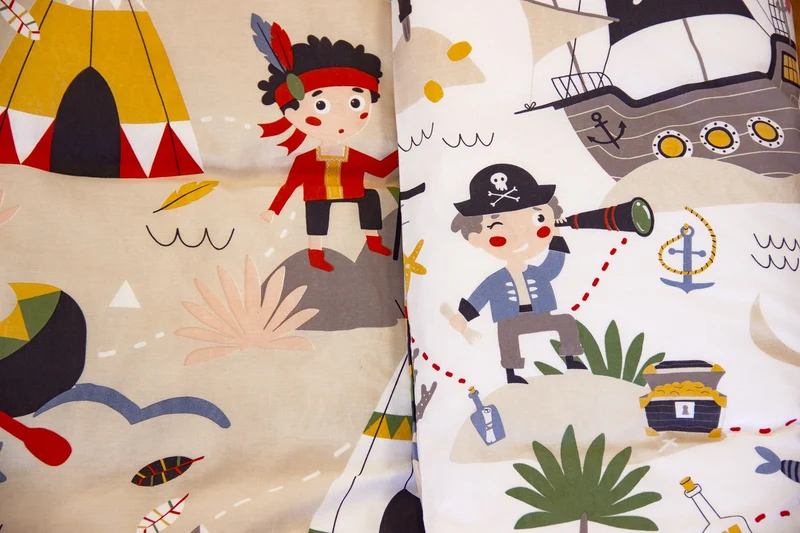 Parure de lit Réversible motifs Pirate 140x200cm
