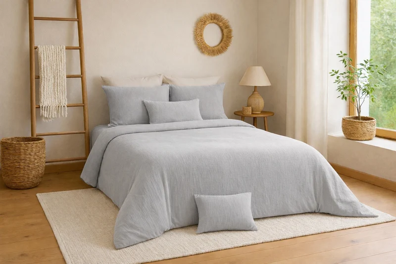 Parure de lit UNI Gaze de Coton