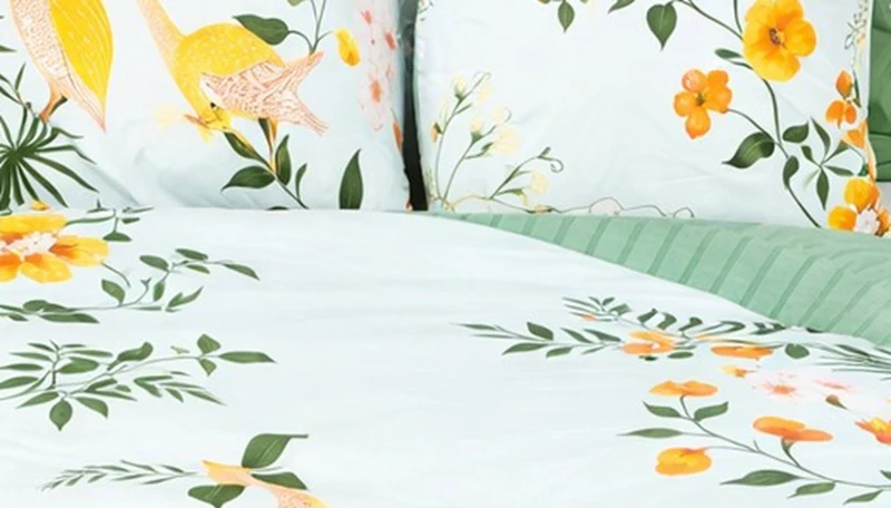 Parure de lit NATURE Tropical - 100% coton 57 fils/cm²