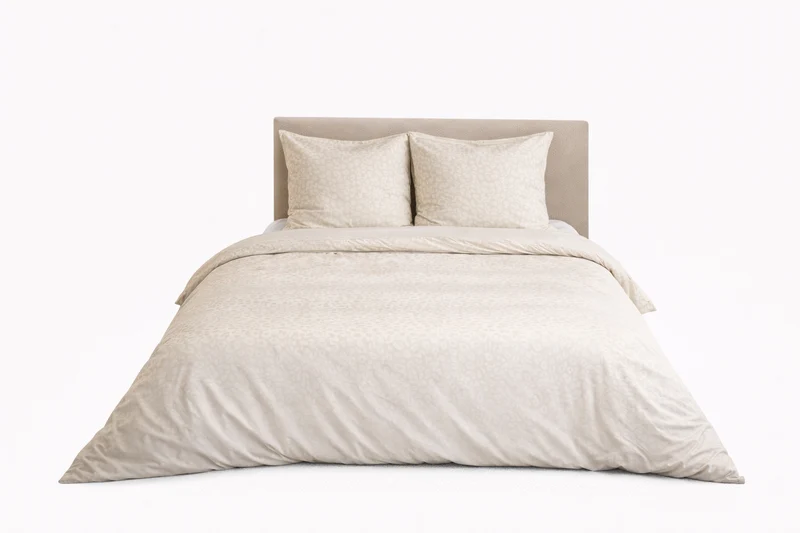 Parure de Lit Microfibre Frappée - Beige