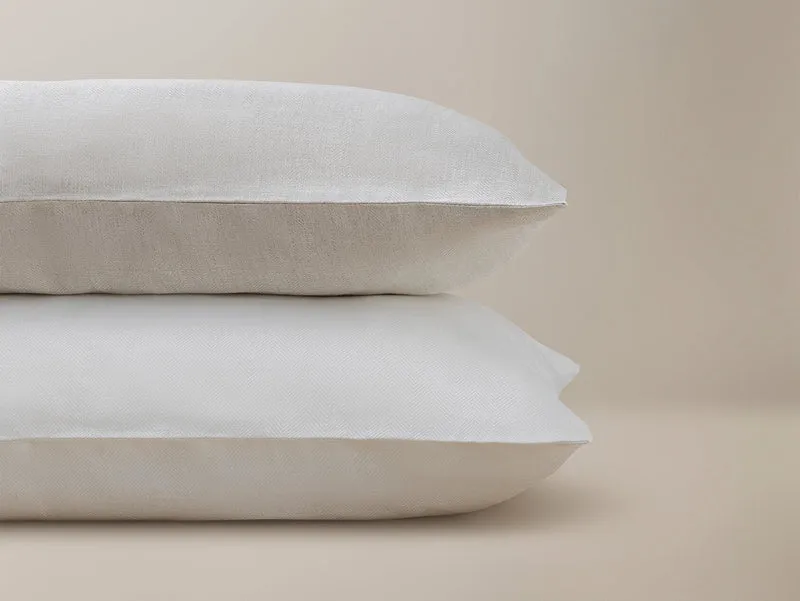 The Herringbone Pillowcase - White