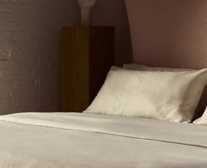 The Herringbone Pillowcase - Oatmeal