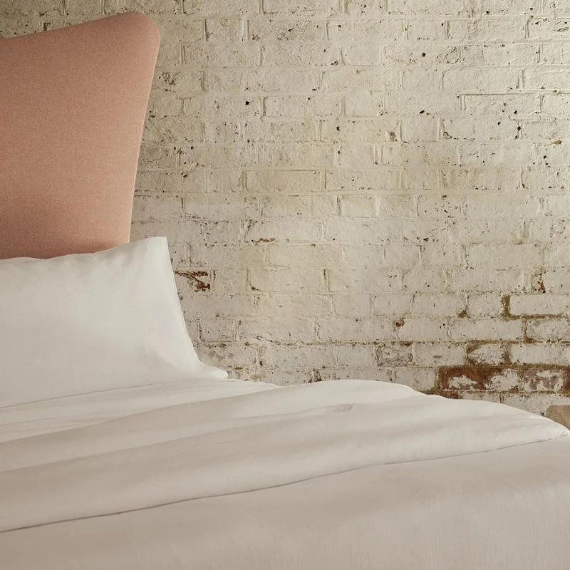 The Organic Linen Duvet Cover - White