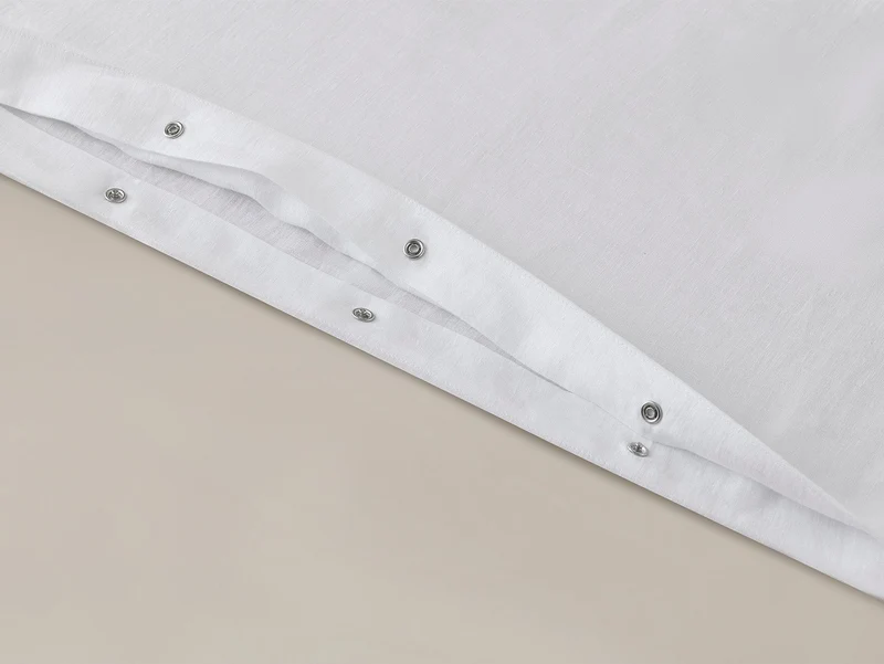 The Organic Linen Duvet Cover - White