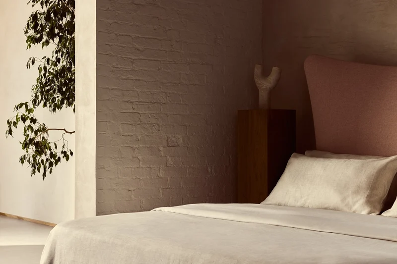 The Herringbone Duvet Cover - Oatmeal