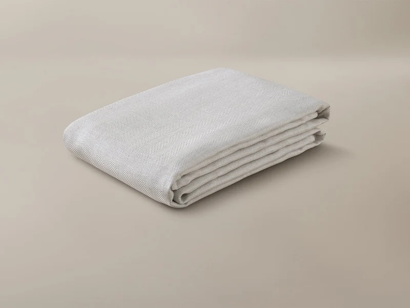 The Herringbone Duvet Cover - Oatmeal